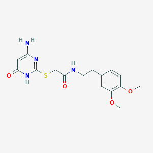 2-[(4-amino-6-hydroxy-2-pyrimidinyl)thio]-N-[2-(3,4-dimethoxyphenyl)ethyl]acetamide