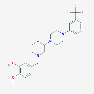 2-methoxy-5-[(3-{4-[3-(trifluoromethyl)phenyl]-1-piperazinyl}-1-piperidinyl)methyl]phenol