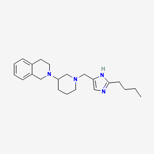 molecular formula C22H32N4 B6128145 2-{1-[(2-butyl-1H-imidazol-4-yl)methyl]-3-piperidinyl}-1,2,3,4-tetrahydroisoquinoline 