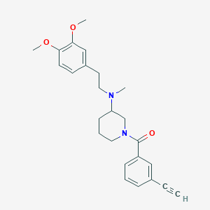 molecular formula C25H30N2O3 B6128148 N-[2-(3,4-dimethoxyphenyl)ethyl]-1-(3-ethynylbenzoyl)-N-methyl-3-piperidinamine 
