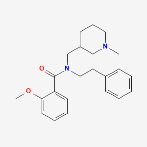 molecular formula C23H30N2O2 B6128155 2-methoxy-N-[(1-methyl-3-piperidinyl)methyl]-N-(2-phenylethyl)benzamide 