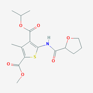 4-isopropyl 2-methyl 3-methyl-5-[(tetrahydro-2-furanylcarbonyl)amino]-2,4-thiophenedicarboxylate