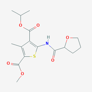 molecular formula C16H21NO6S B6128159 4-isopropyl 2-methyl 3-methyl-5-[(tetrahydro-2-furanylcarbonyl)amino]-2,4-thiophenedicarboxylate 