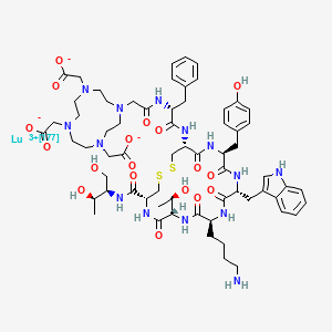 molecular formula (netpeptide)C65H89LuN14O18S2 B612816 埃多曲肽镥-177 CAS No. 321835-55-6