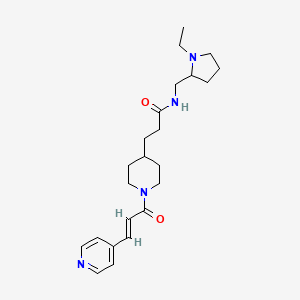 N-[(1-ethyl-2-pyrrolidinyl)methyl]-3-{1-[(2E)-3-(4-pyridinyl)-2-propenoyl]-4-piperidinyl}propanamide