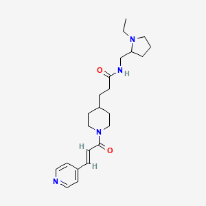 molecular formula C23H34N4O2 B6128189 N-[(1-ethyl-2-pyrrolidinyl)methyl]-3-{1-[(2E)-3-(4-pyridinyl)-2-propenoyl]-4-piperidinyl}propanamide 