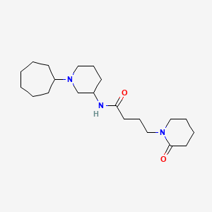 molecular formula C21H37N3O2 B6128193 N-(1-cycloheptyl-3-piperidinyl)-4-(2-oxo-1-piperidinyl)butanamide 