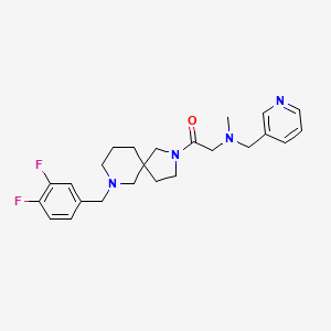 molecular formula C24H30F2N4O B6128200 2-[7-(3,4-difluorobenzyl)-2,7-diazaspiro[4.5]dec-2-yl]-N-methyl-2-oxo-N-(3-pyridinylmethyl)ethanamine 