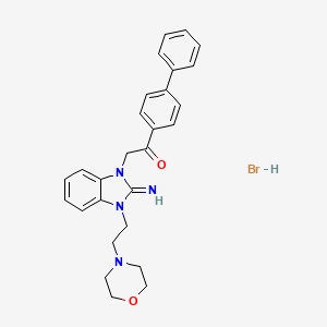 1-(4-biphenylyl)-2-{2-imino-3-[2-(4-morpholinyl)ethyl]-2,3-dihydro-1H-benzimidazol-1-yl}ethanone hydrobromide