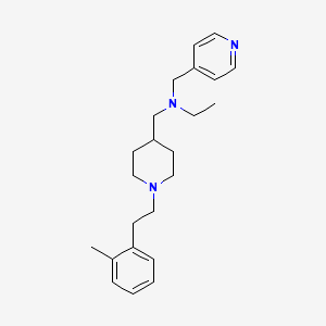 molecular formula C23H33N3 B6128212 N-({1-[2-(2-methylphenyl)ethyl]-4-piperidinyl}methyl)-N-(4-pyridinylmethyl)ethanamine 