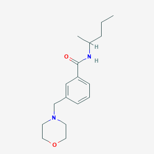 molecular formula C17H26N2O2 B6128216 N-(1-methylbutyl)-3-(4-morpholinylmethyl)benzamide 