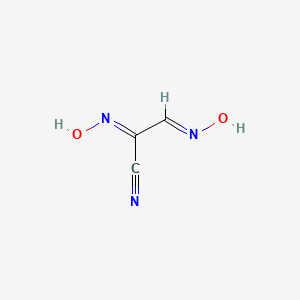 molecular formula C3H3N3O2 B6128233 2,3-bis(hydroxyimino)propanenitrile 