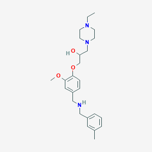 molecular formula C25H37N3O3 B6128251 1-(4-ethyl-1-piperazinyl)-3-(2-methoxy-4-{[(3-methylbenzyl)amino]methyl}phenoxy)-2-propanol 