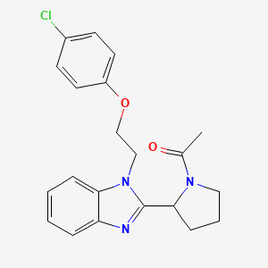 2-(1-acetyl-2-pyrrolidinyl)-1-[2-(4-chlorophenoxy)ethyl]-1H-benzimidazole