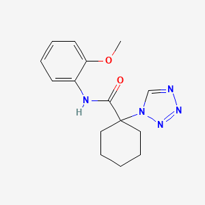 molecular formula C15H19N5O2 B6128277 N-(2-methoxyphenyl)-1-(1H-tetrazol-1-yl)cyclohexanecarboxamide 