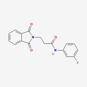 molecular formula C17H13FN2O3 B6128289 3-(1,3-dioxo-1,3-dihydro-2H-isoindol-2-yl)-N-(3-fluorophenyl)propanamide 