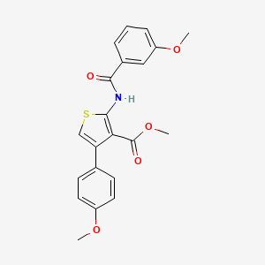 molecular formula C21H19NO5S B6128322 methyl 2-[(3-methoxybenzoyl)amino]-4-(4-methoxyphenyl)-3-thiophenecarboxylate 