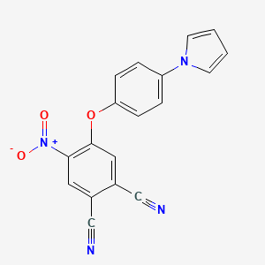 molecular formula C18H10N4O3 B6128334 4-nitro-5-[4-(1H-pyrrol-1-yl)phenoxy]phthalonitrile 