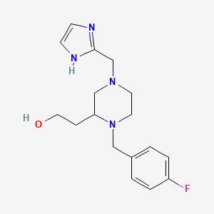 2-[1-(4-fluorobenzyl)-4-(1H-imidazol-2-ylmethyl)-2-piperazinyl]ethanol