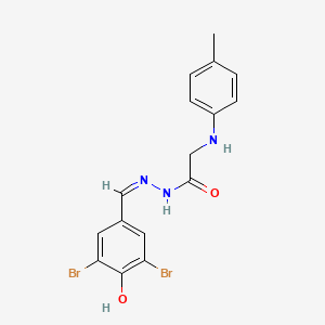 molecular formula C16H15Br2N3O2 B6128357 N'-(3,5-dibromo-4-hydroxybenzylidene)-2-[(4-methylphenyl)amino]acetohydrazide 