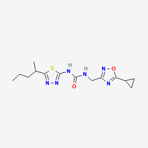 N-[(5-cyclopropyl-1,2,4-oxadiazol-3-yl)methyl]-N'-[5-(1-methylbutyl)-1,3,4-thiadiazol-2-yl]urea