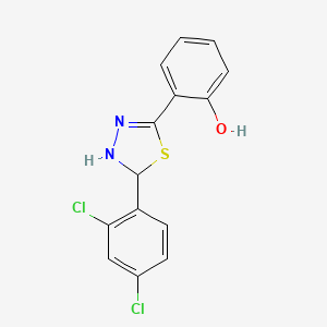 2-[5-(2,4-dichlorophenyl)-4,5-dihydro-1,3,4-thiadiazol-2-yl]phenol