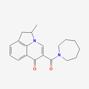 molecular formula C19H22N2O2 B6128443 5-(1-azepanylcarbonyl)-2-methyl-1,2-dihydro-6H-pyrrolo[3,2,1-ij]quinolin-6-one 