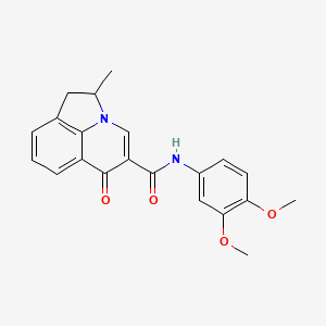 molecular formula C21H20N2O4 B6128451 N-(3,4-dimethoxyphenyl)-2-methyl-6-oxo-1,2-dihydro-6H-pyrrolo[3,2,1-ij]quinoline-5-carboxamide 