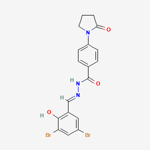 N'-(3,5-dibromo-2-hydroxybenzylidene)-4-(2-oxo-1-pyrrolidinyl)benzohydrazide