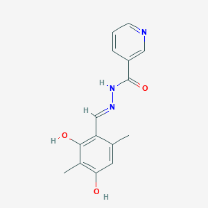 molecular formula C15H15N3O3 B6128463 N'-(2,4-dihydroxy-3,6-dimethylbenzylidene)nicotinohydrazide 
