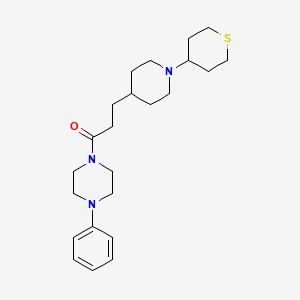 molecular formula C23H35N3OS B6128470 1-phenyl-4-{3-[1-(tetrahydro-2H-thiopyran-4-yl)-4-piperidinyl]propanoyl}piperazine 