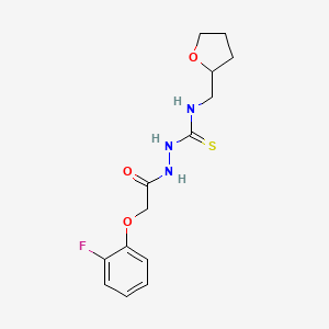 2-[(2-fluorophenoxy)acetyl]-N-(tetrahydro-2-furanylmethyl)hydrazinecarbothioamide