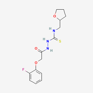 molecular formula C14H18FN3O3S B6128498 2-[(2-fluorophenoxy)acetyl]-N-(tetrahydro-2-furanylmethyl)hydrazinecarbothioamide 