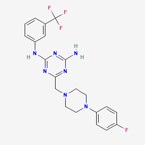 6-{[4-(4-fluorophenyl)-1-piperazinyl]methyl}-N-[3-(trifluoromethyl)phenyl]-1,3,5-triazine-2,4-diamine