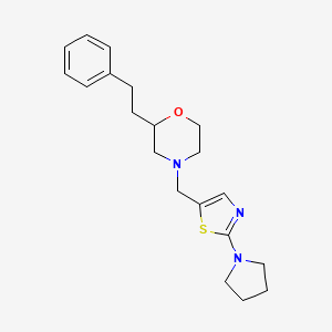 2-(2-phenylethyl)-4-{[2-(1-pyrrolidinyl)-1,3-thiazol-5-yl]methyl}morpholine