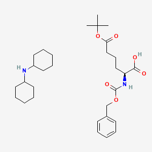 molecular formula C30H48N2O6 B612854 Dicyclohexylamine (S)-2-(((benzyloxy)carbonyl)amino)-6-(tert-butoxy)-6-oxohexanoate CAS No. 201668-30-6