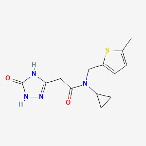 N-cyclopropyl-N-[(5-methyl-2-thienyl)methyl]-2-(5-oxo-4,5-dihydro-1H-1,2,4-triazol-3-yl)acetamide