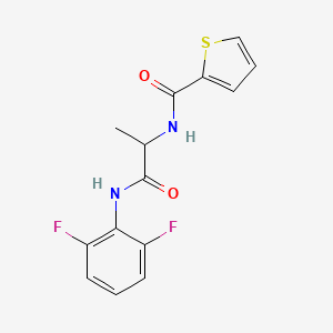 molecular formula C14H12F2N2O2S B6128553 N-{2-[(2,6-difluorophenyl)amino]-1-methyl-2-oxoethyl}-2-thiophenecarboxamide 