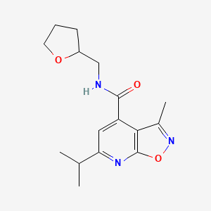 molecular formula C16H21N3O3 B6128573 6-isopropyl-3-methyl-N-(tetrahydro-2-furanylmethyl)isoxazolo[5,4-b]pyridine-4-carboxamide 