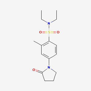 molecular formula C15H22N2O3S B6128594 N,N-diethyl-2-methyl-4-(2-oxopyrrolidin-1-yl)benzenesulfonamide 