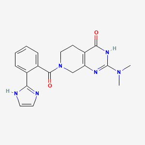 molecular formula C19H20N6O2 B6128597 2-(dimethylamino)-7-[2-(1H-imidazol-2-yl)benzoyl]-5,6,7,8-tetrahydropyrido[3,4-d]pyrimidin-4(3H)-one 