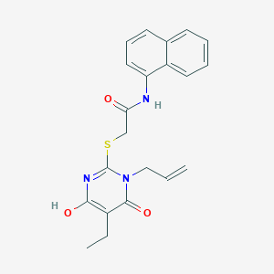 molecular formula C21H21N3O3S B6128603 2-[(1-allyl-5-ethyl-4-hydroxy-6-oxo-1,6-dihydro-2-pyrimidinyl)thio]-N-1-naphthylacetamide 