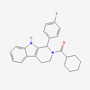molecular formula C24H25FN2O B6128622 2-(cyclohexylcarbonyl)-1-(4-fluorophenyl)-2,3,4,9-tetrahydro-1H-beta-carboline 