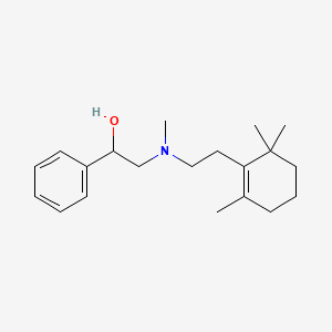 molecular formula C20H31NO B6128626 2-{methyl[2-(2,6,6-trimethyl-1-cyclohexen-1-yl)ethyl]amino}-1-phenylethanol 