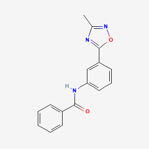 molecular formula C16H13N3O2 B6128628 N-[3-(3-methyl-1,2,4-oxadiazol-5-yl)phenyl]benzamide 