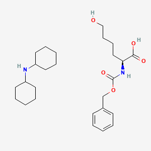 molecular formula C14H19NO5*C12H23N B612863 N-alpha-Benzyloxycarbonyl-6-hydroxy-L-norleucine, (S)-N-alpha-Z-2-amino-6-hydroxyhexanoic acid Dicyclohexylamine CAS No. 102922-72-5