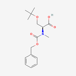 molecular formula C16H23NO5 B612864 (2S)-2-[methyl(phenylmethoxycarbonyl)amino]-3-[(2-methylpropan-2-yl)oxy]propanoic acid CAS No. 117106-19-1