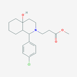 molecular formula C19H26ClNO3 B6128651 methyl 3-[1-(4-chlorophenyl)-4a-hydroxyoctahydro-2(1H)-isoquinolinyl]propanoate 