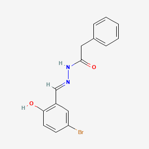 molecular formula C15H13BrN2O2 B6128655 N'-(5-bromo-2-hydroxybenzylidene)-2-phenylacetohydrazide 
