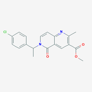 methyl 6-[1-(4-chlorophenyl)ethyl]-2-methyl-5-oxo-5,6-dihydro-1,6-naphthyridine-3-carboxylate